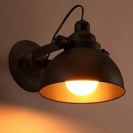 Loft Wrought Iron Pot Creative Vintage Wall Lamp Lights