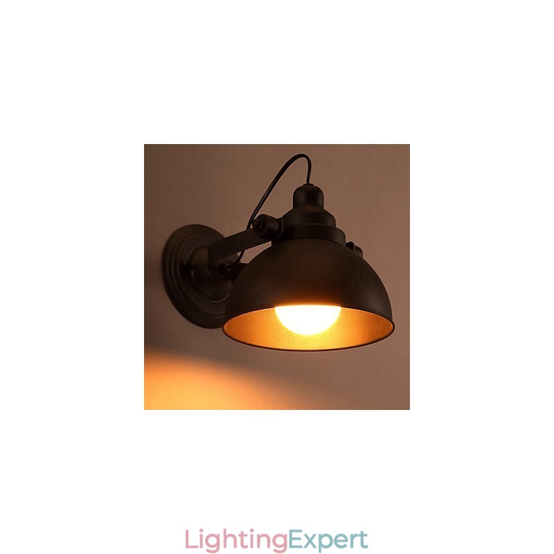 Loft Wrought Iron Pot Creative Vintage Wall Lamp Lights