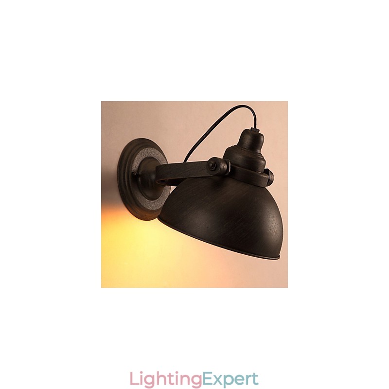 Loft Wrought Iron Pot Creative Vintage Wall Lamp Lights