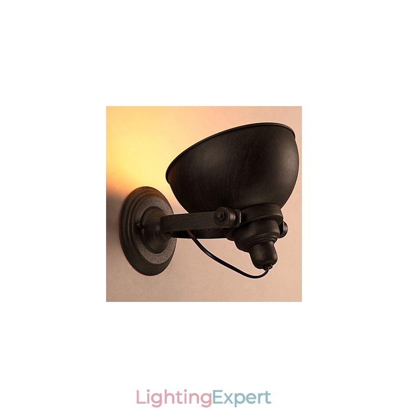 Loft Wrought Iron Pot Creative Vintage Wall Lamp Lights