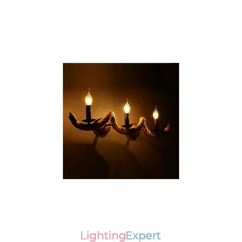 Retro Classic Bedroom Wall Lamps European Iron Hallway Balcony Wall Light Living Room Wall Sconce