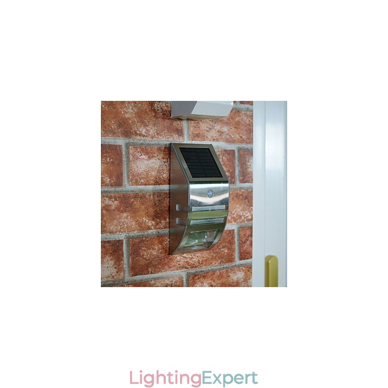 Solar White Wall Light With PIR Motion Sensor