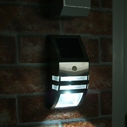Solar White Wall Light With PIR Motion Sensor