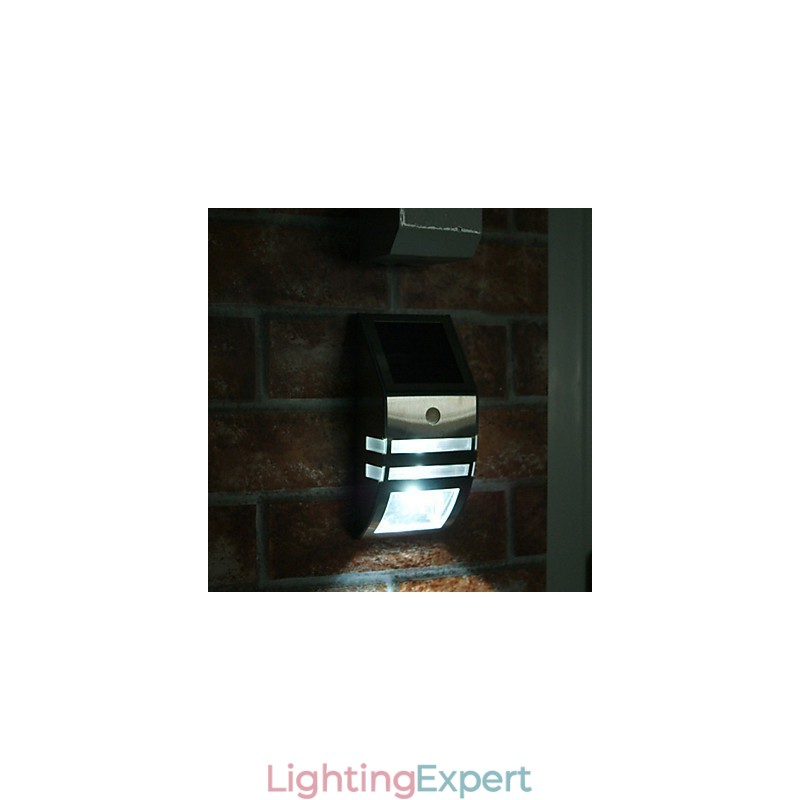 Solar White Wall Light With PIR Motion Sensor