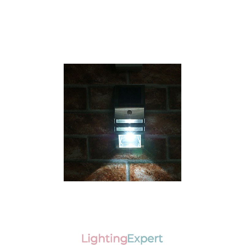 Solar White Wall Light With PIR Motion Sensor