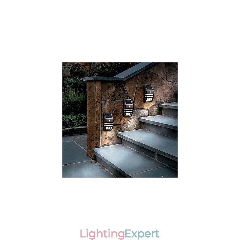 Solar White Wall Light With PIR Motion Sensor