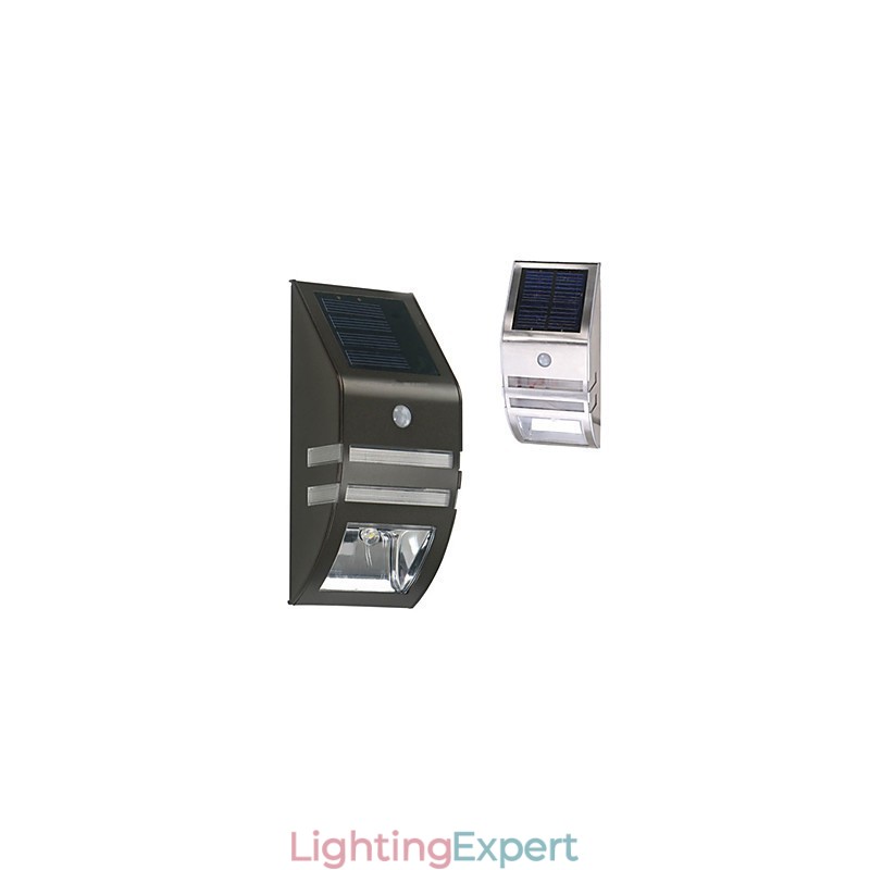 Solar White Wall Light With PIR Motion Sensor
