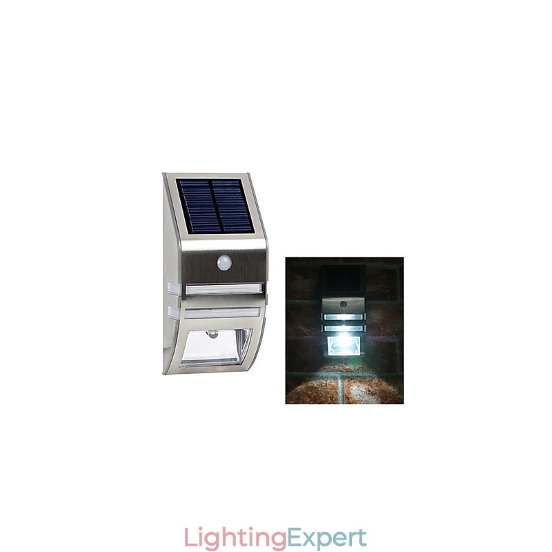 Solar White Wall Light With PIR Motion Sensor