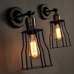 Creative The Head Of A Bed Titanium Metal Wall Lamp Light