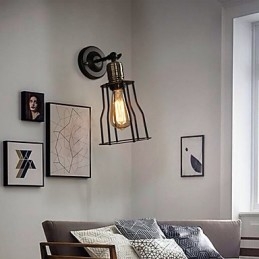 Creative The Head Of A Bed Titanium Metal Wall Lamp Light