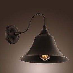 Artistic Wall Light with Retro Metal Shade and Bracket