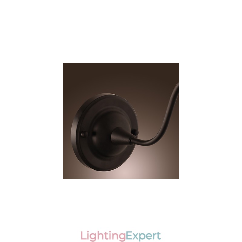 Artistic Wall Light with Retro Metal Shade and Bracket