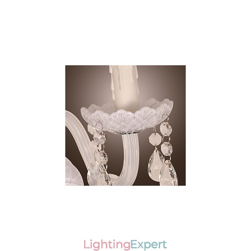Crystal Wall Light with 2 Lights in Candle Bulb