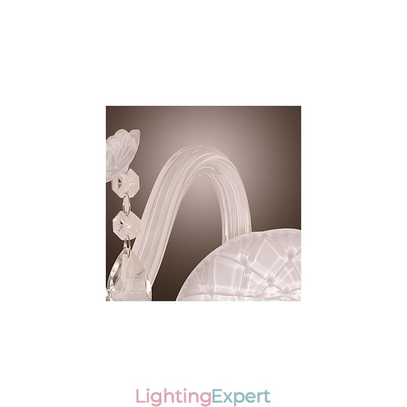 Crystal Wall Light with 2 Lights in Candle Bulb