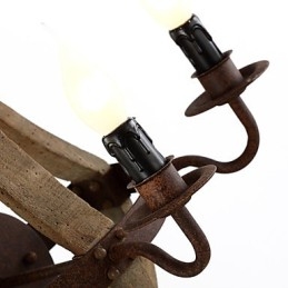Mini Style Wall Sconces Rustic Lodge Wood Bamboo