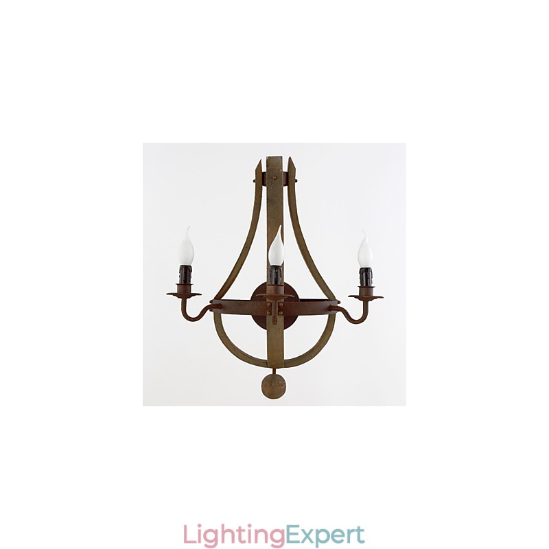 Mini Style Wall Sconces Rustic Lodge Wood Bamboo