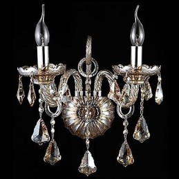 Crystal Wall Sconces Candle Wall Lights Reading Wall Lights Modern Contemporary Metal