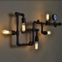 Wall Sconces 5 Light Water Pipe Iron Mini Style Industrial Style Country Metal