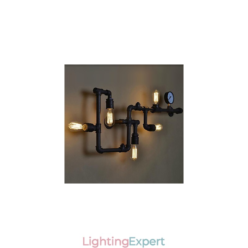 Wall Sconces 5 Light Water Pipe Iron Mini Style Industrial Style Country Metal