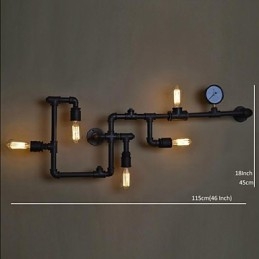 Wall Sconces 5 Light Water Pipe Iron Mini Style Industrial Style Country Metal