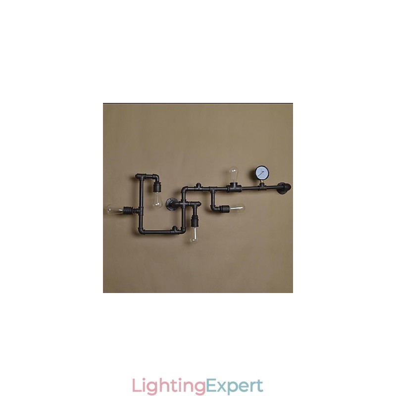 Wall Sconces 5 Light Water Pipe Iron Mini Style Industrial Style Country Metal