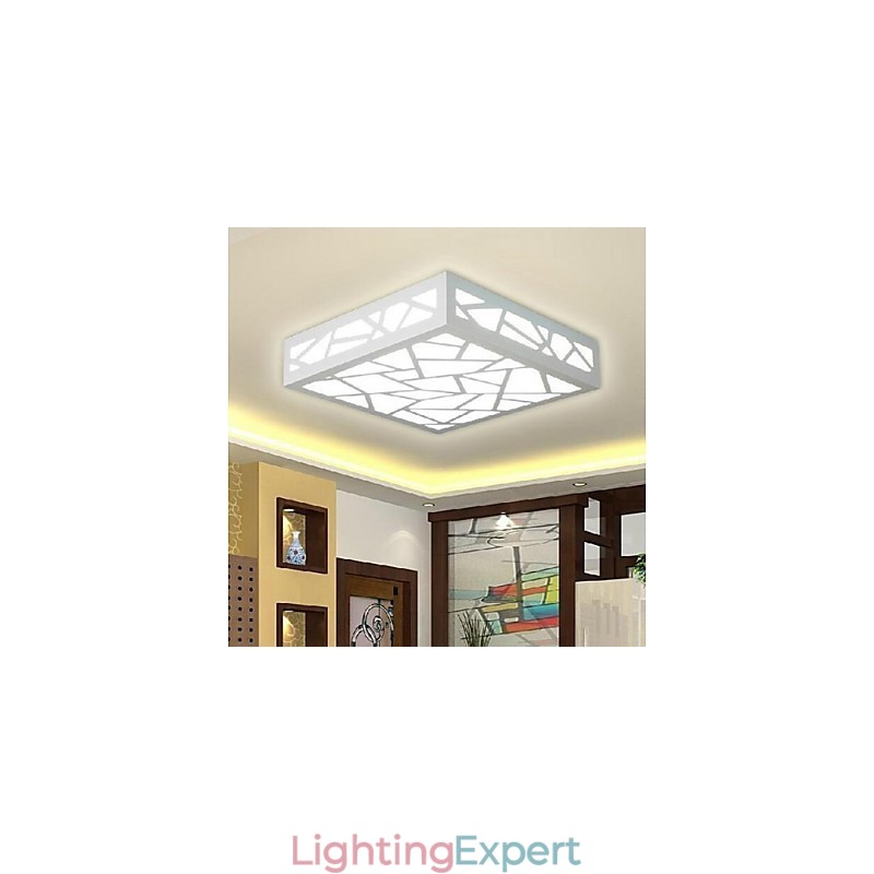 Modern Contemporary Traditional Classic Wood Bamboo Flush Mount
