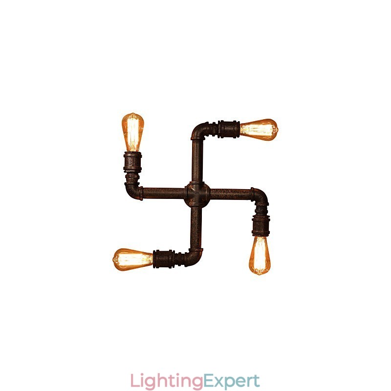 Retro Bar Iron Wall Sconces Mini Style Rustic Lodge Metal