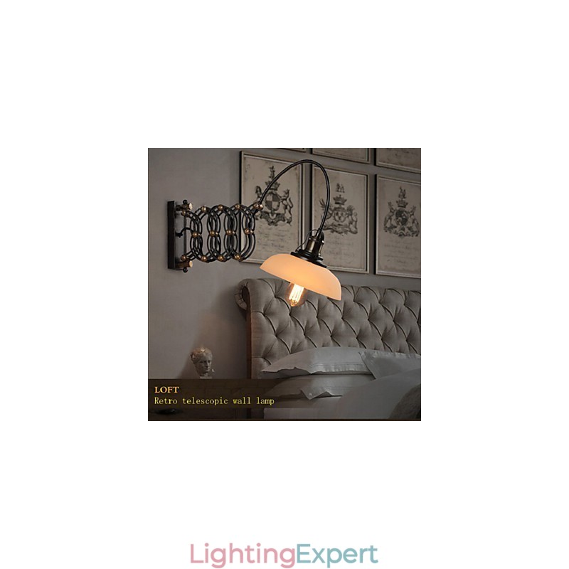 Vintage Industrial American Country Restaurant Bedroom Study Creative Staircase Aisle Lamp Telescopic Iron Wall Lamps