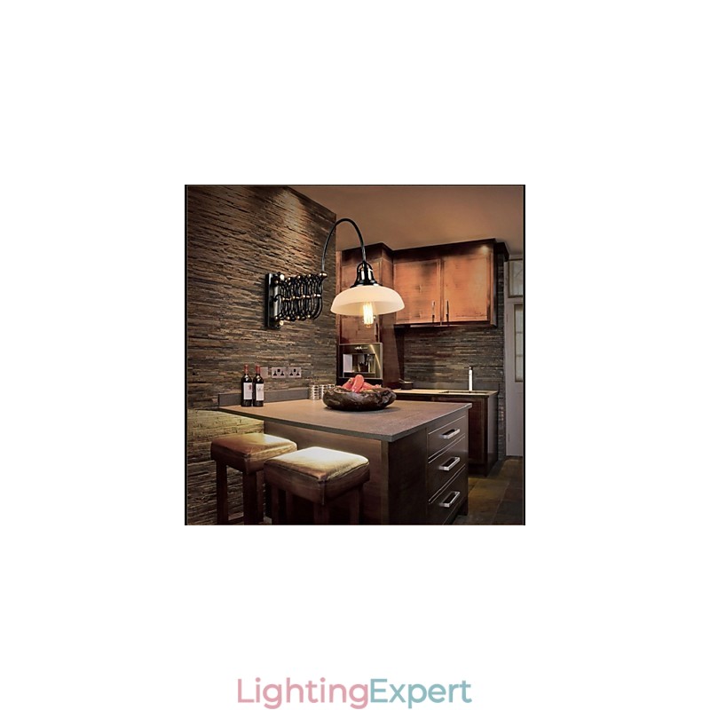 Vintage Industrial American Country Restaurant Bedroom Study Creative Staircase Aisle Lamp Telescopic Iron Wall Lamps