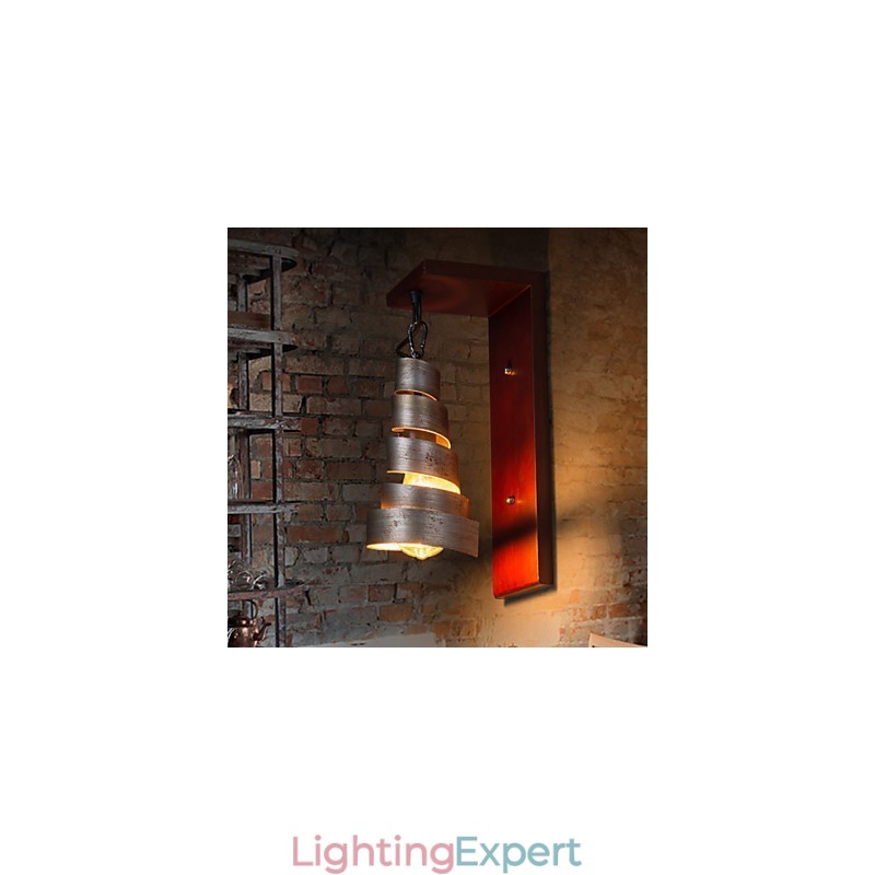 Antique Wood Wall Sconces 1 Light