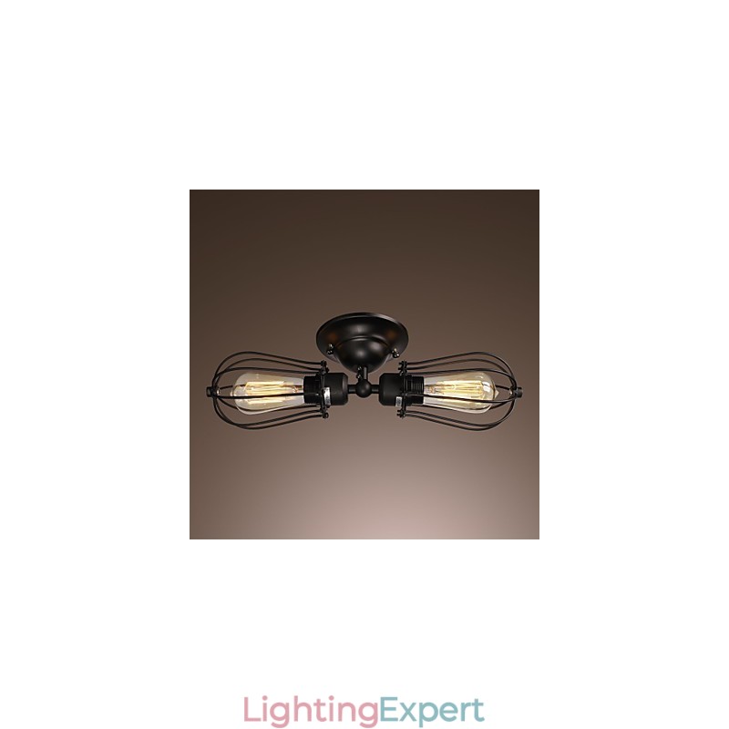 2 Light Golden Wall Light in Antique Style