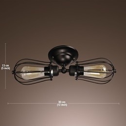 2 Light Golden Wall Light in Antique Style