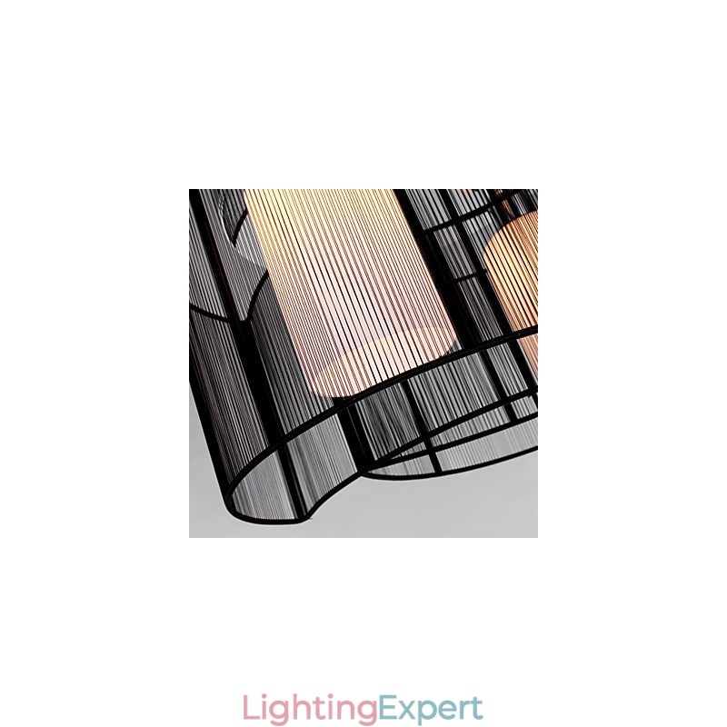 Ceiling Light Modern Design 2 Lights Black