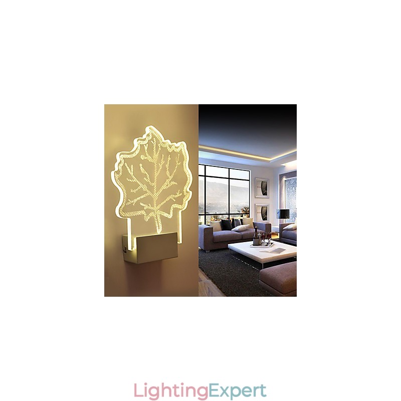 Acrylic Wall Lamp PVC Lamp Light Chip Modern Contemporary Metal