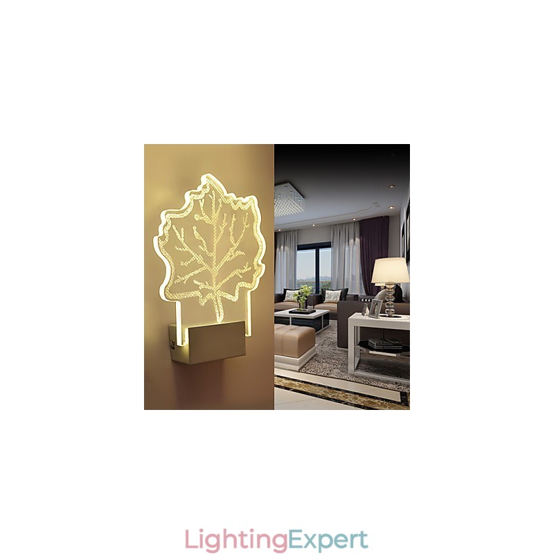 Acrylic Wall Lamp PVC Lamp Light Chip Modern Contemporary Metal