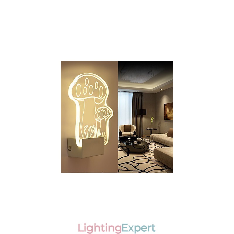 Acrylic Wall Lamp PVC Lamp Light Modern Contemporary Metal
