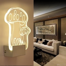 Acrylic Wall Lamp PVC Lamp Light Modern Contemporary Metal