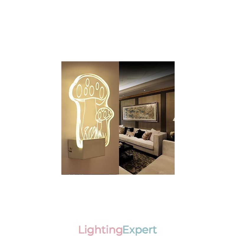 Acrylic Wall Lamp PVC Lamp Light Modern Contemporary Metal