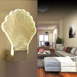 Acrylic Wall Lamp PVC Lamp Light Modern Contemporary Metal