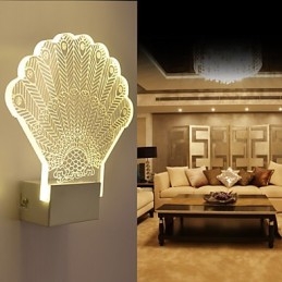 Acrylic Wall Lamp PVC Lamp Light Modern Contemporary Metal