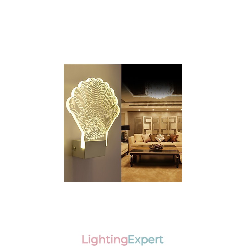 Acrylic Wall Lamp PVC Lamp Light Modern Contemporary Metal
