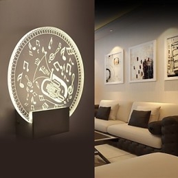 Acrylic Wall Lamp PVC Lamp Light Modern Contemporary Metal