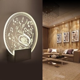 Acrylic Wall Lamp PVC Lamp Light Modern Contemporary Metal