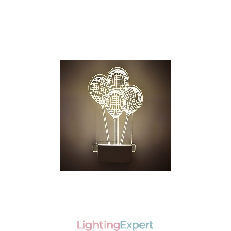 Acrylic Wall Lamp PVC Lamp Light Modern Contemporary Metal