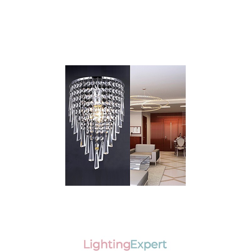 Classy Crystal Wall Light with 1 Light