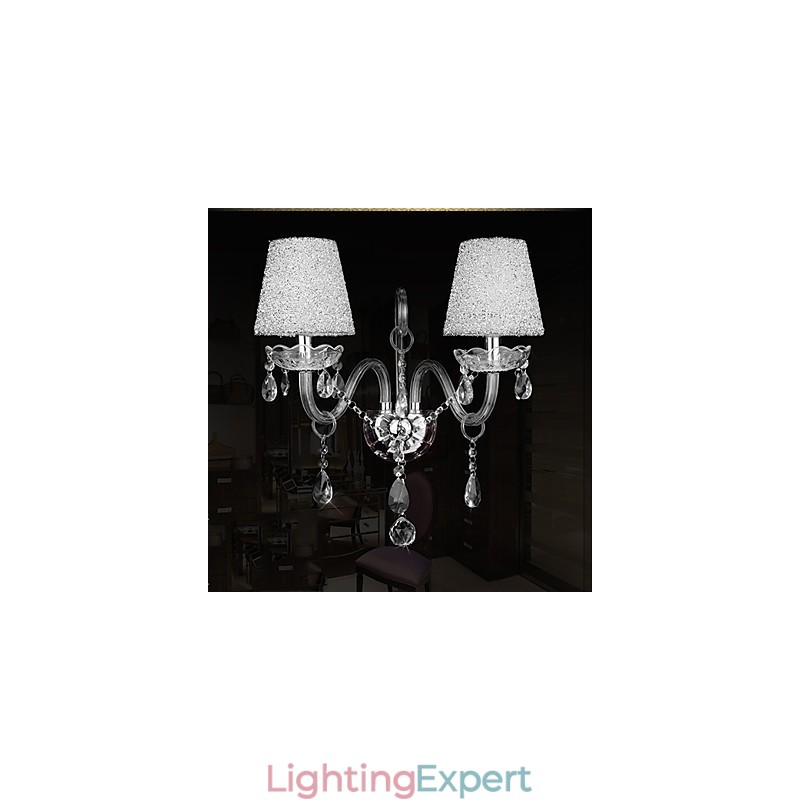 Crystal Wall Sconces Traditional Classic Glass