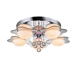 Remoter Control 5 Lights with Blue Redss Modern Ceiling Light Flush Mount