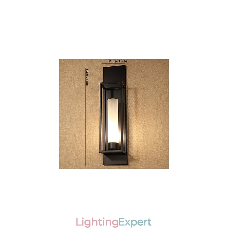 Wall Lights Wall Sconces Rustic Lodge Metal Dinning Room Bedroom Reading Room Metal+Glass