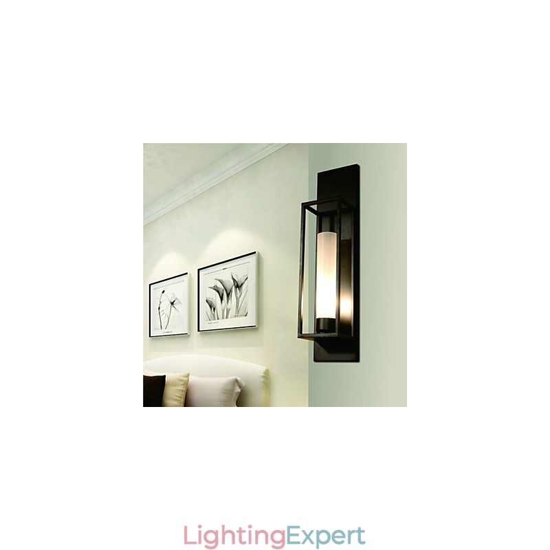 Wall Lights Wall Sconces Rustic Lodge Metal Dinning Room Bedroom Reading Room Metal+Glass