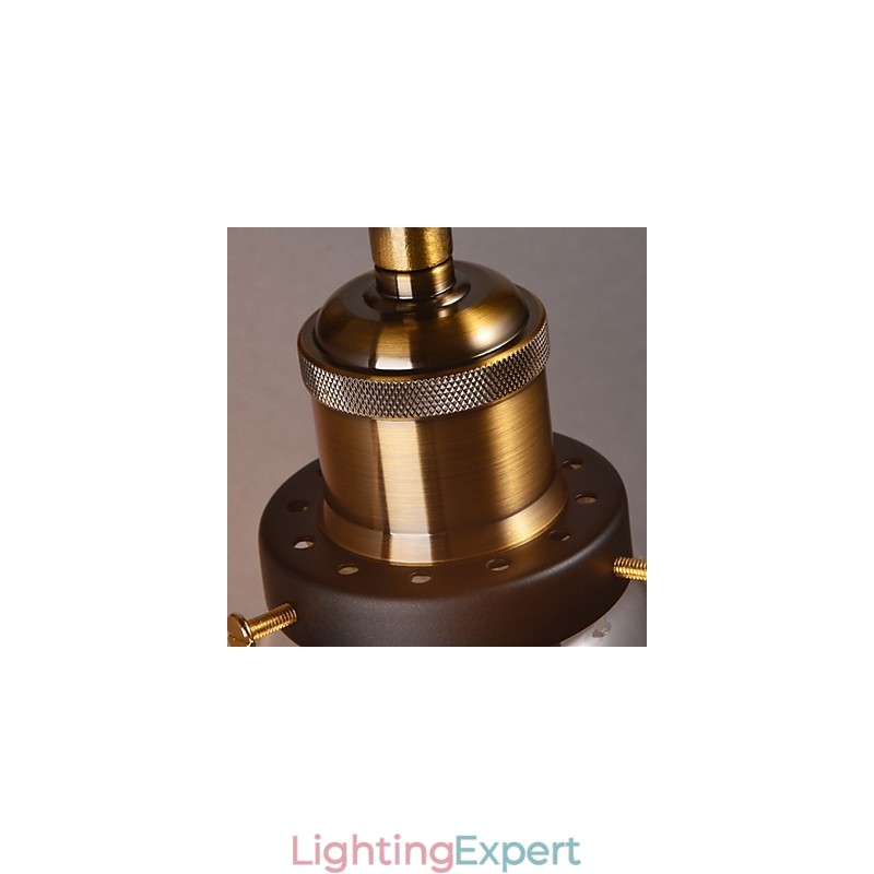Retro Wall Light with Floral Glass Shade and Metal Bracket